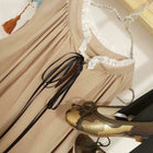 Linen Dress Taupe - orkids boutique