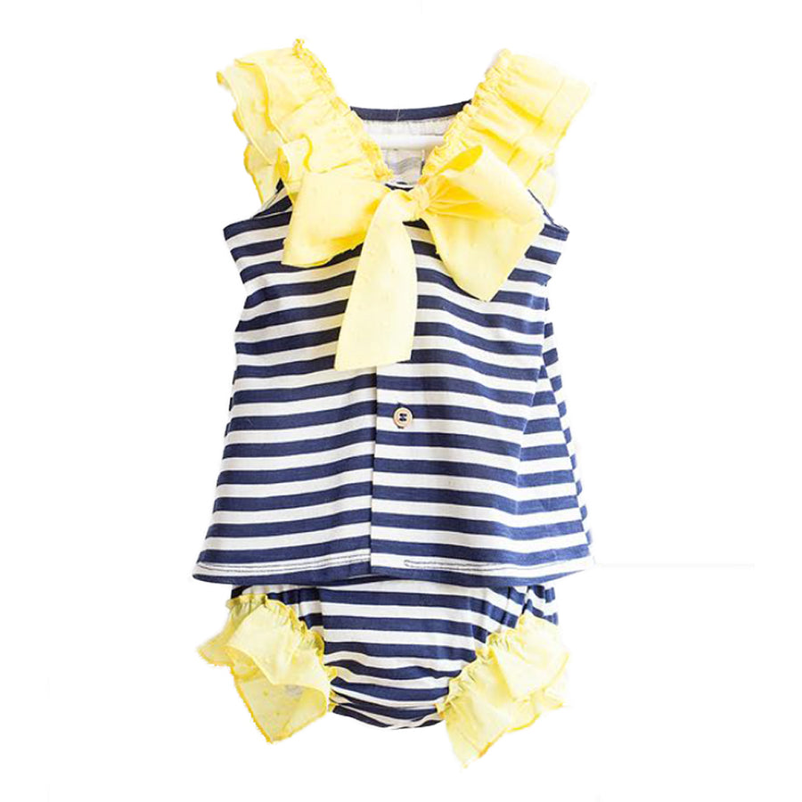 Striped yellow dress - orkids boutique