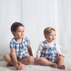 Baby gingham dungaree - orkids boutique