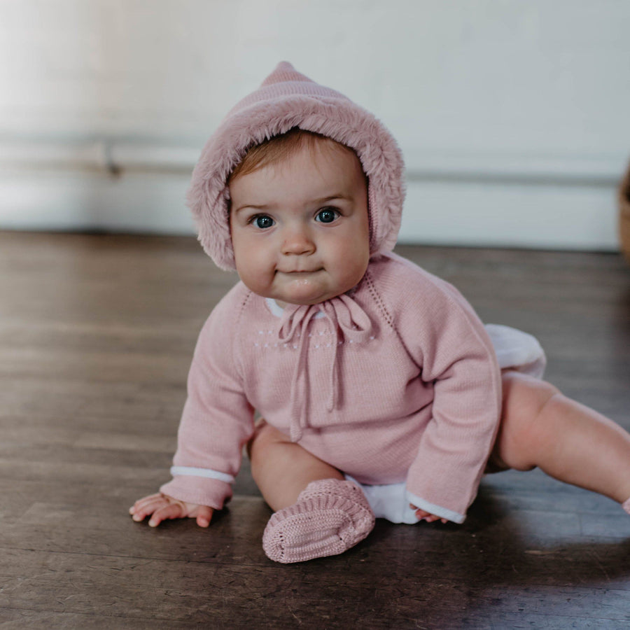 Dusty Pink Aria knitted set - orkids boutique