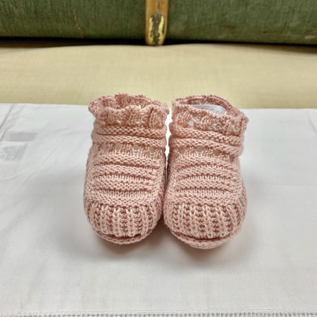 Newborn hand knitted booties - orkids boutique