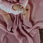 Newborn hand knitted booties - orkids boutique