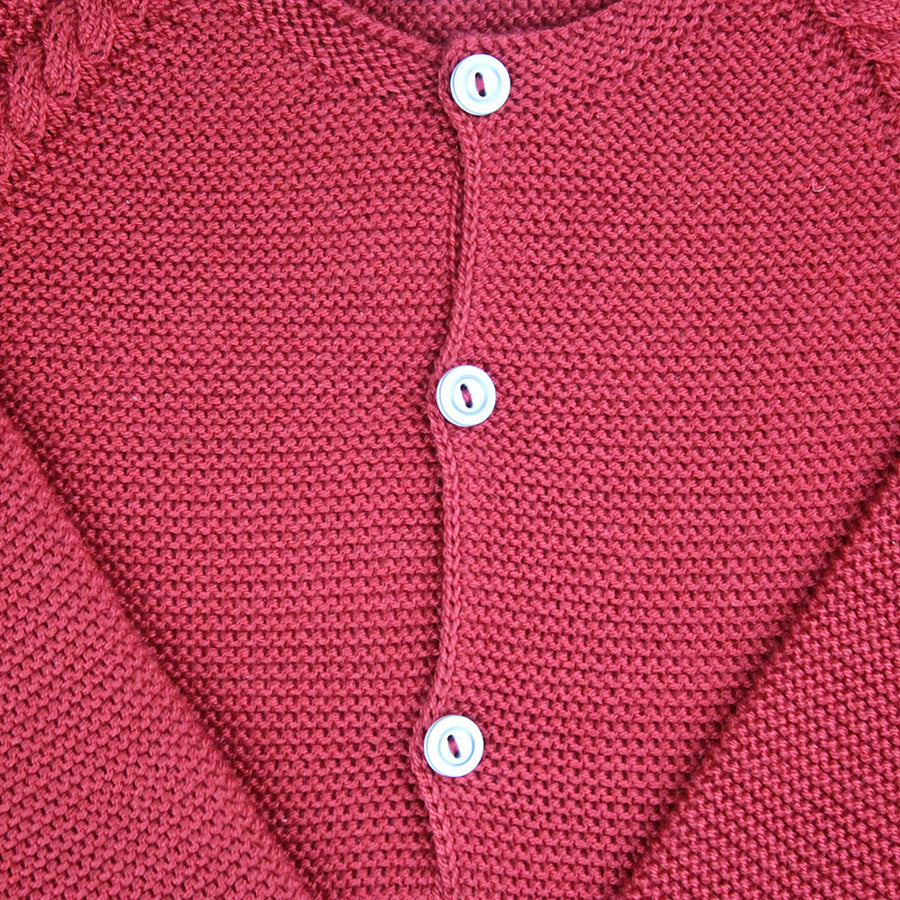 Baby Red Knitted Cardigan - orkids boutique