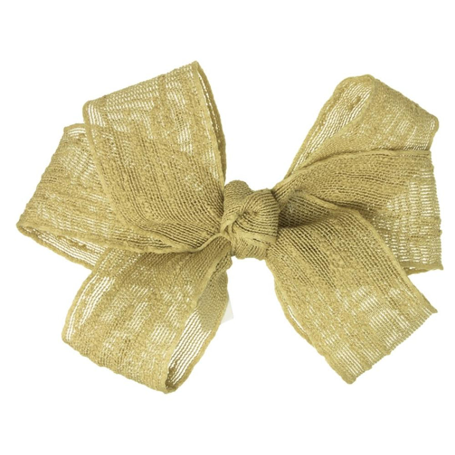 Girls Gold bow hair clip - orkids boutique