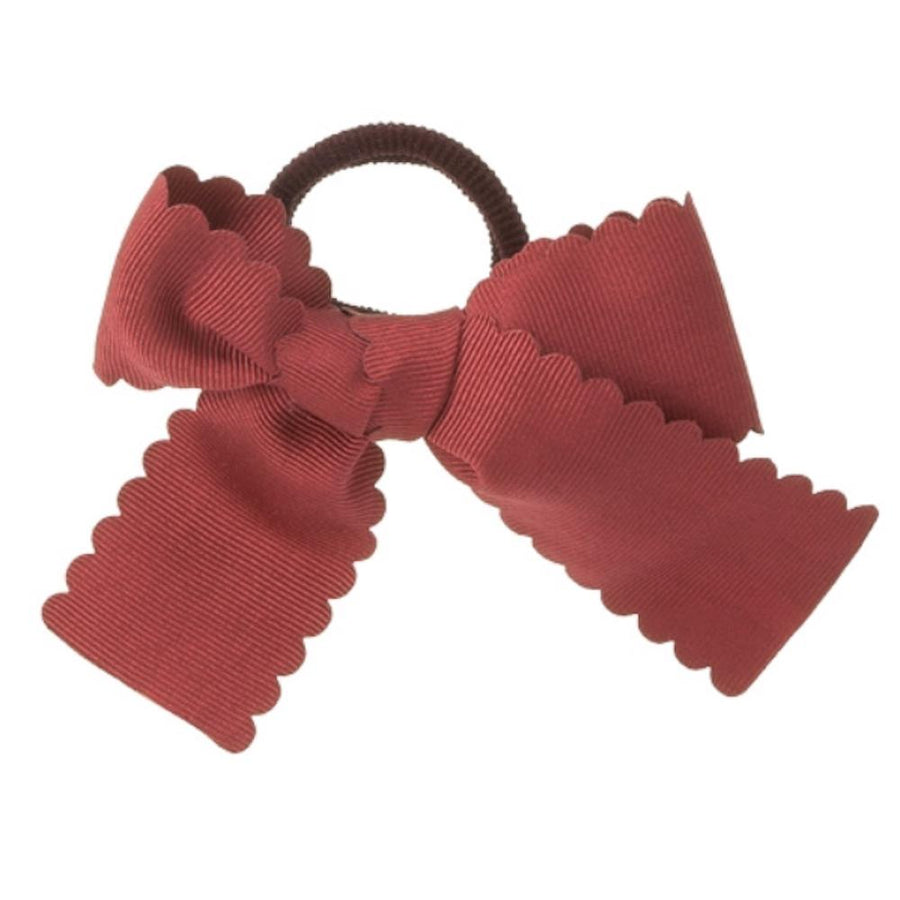 Girls bow hair bubble burgundy - orkids boutique