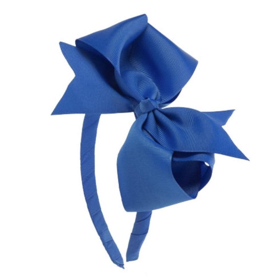 Girls Bow Hairband blue - orkids boutique