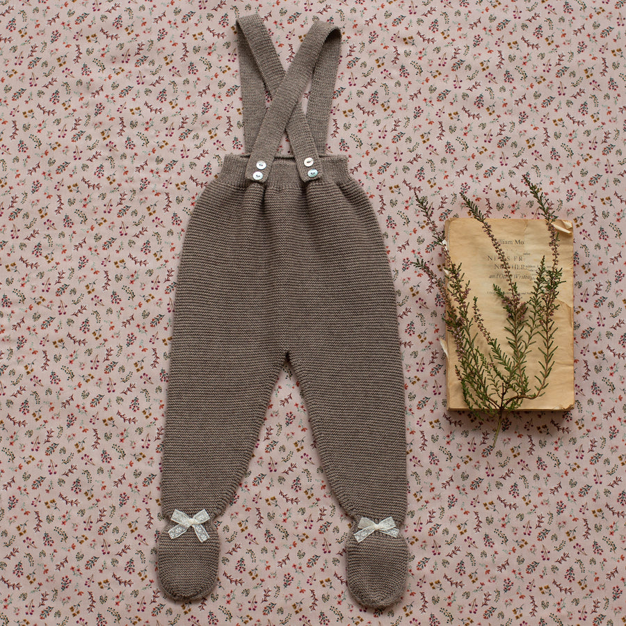 Taupe baby knitted jumper - orkids boutique