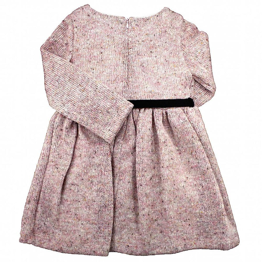 Girl pink knitted dress - orkids boutique