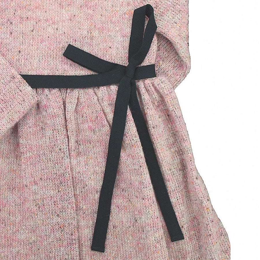 Girl pink knitted dress - orkids boutique