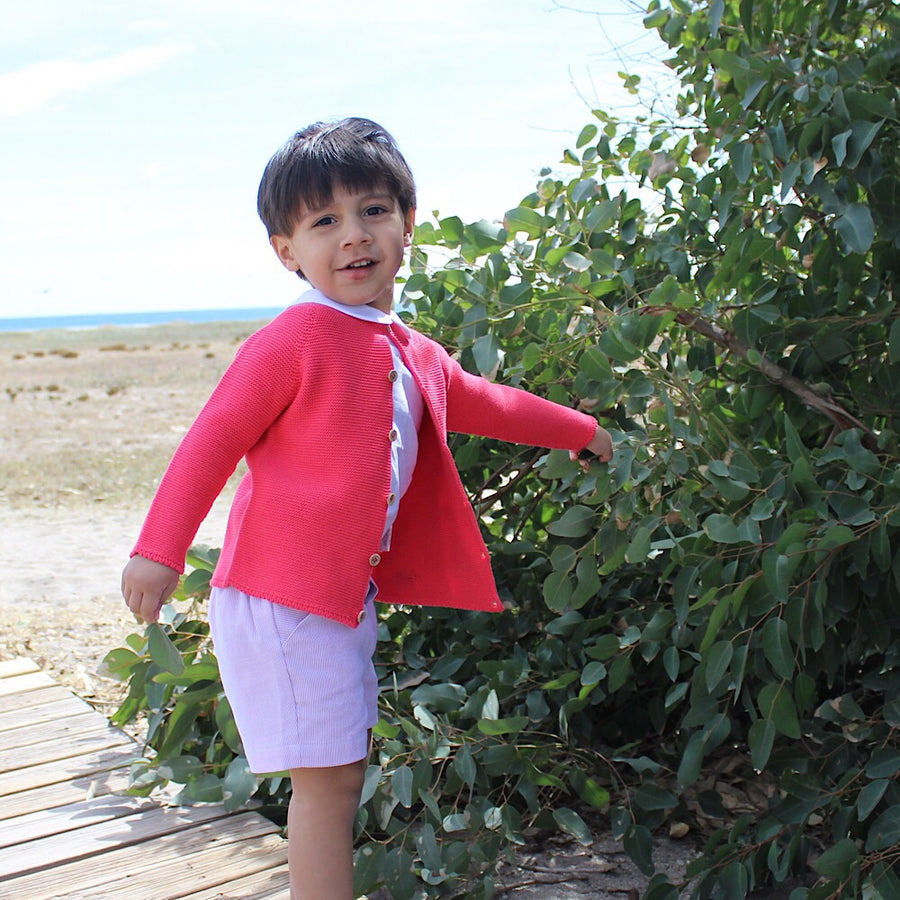 Red striped Shorts - orkids boutique