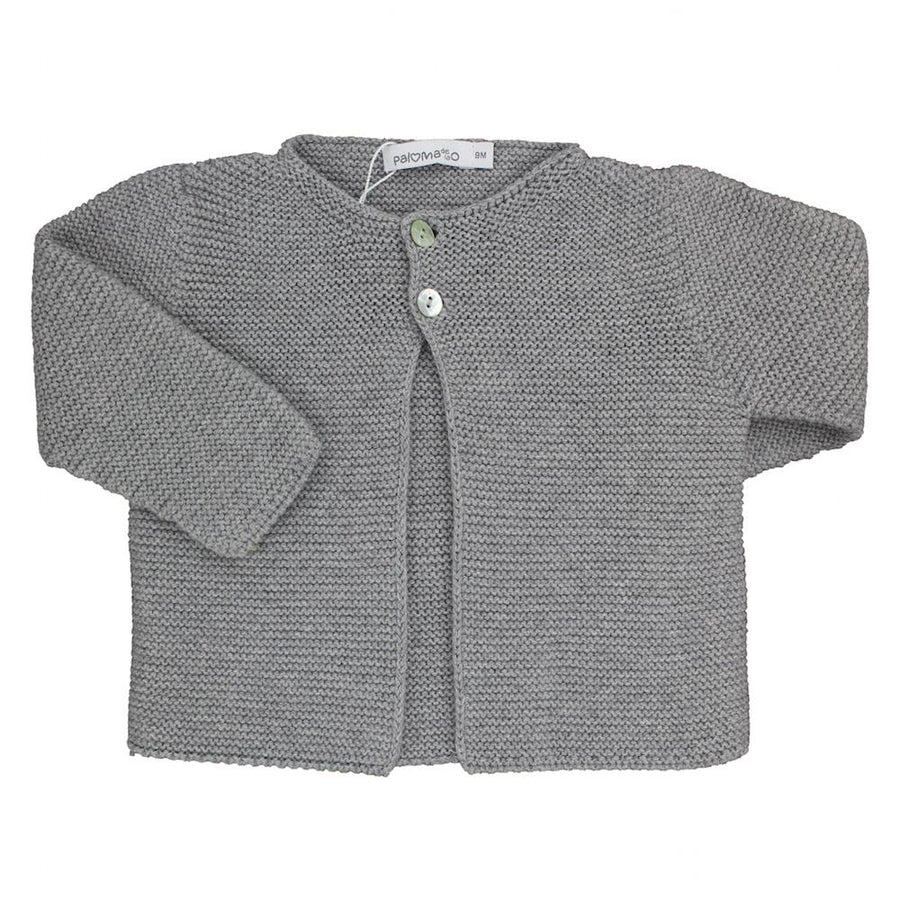 Baby grey Unisex knitted cardigan - orkids boutique