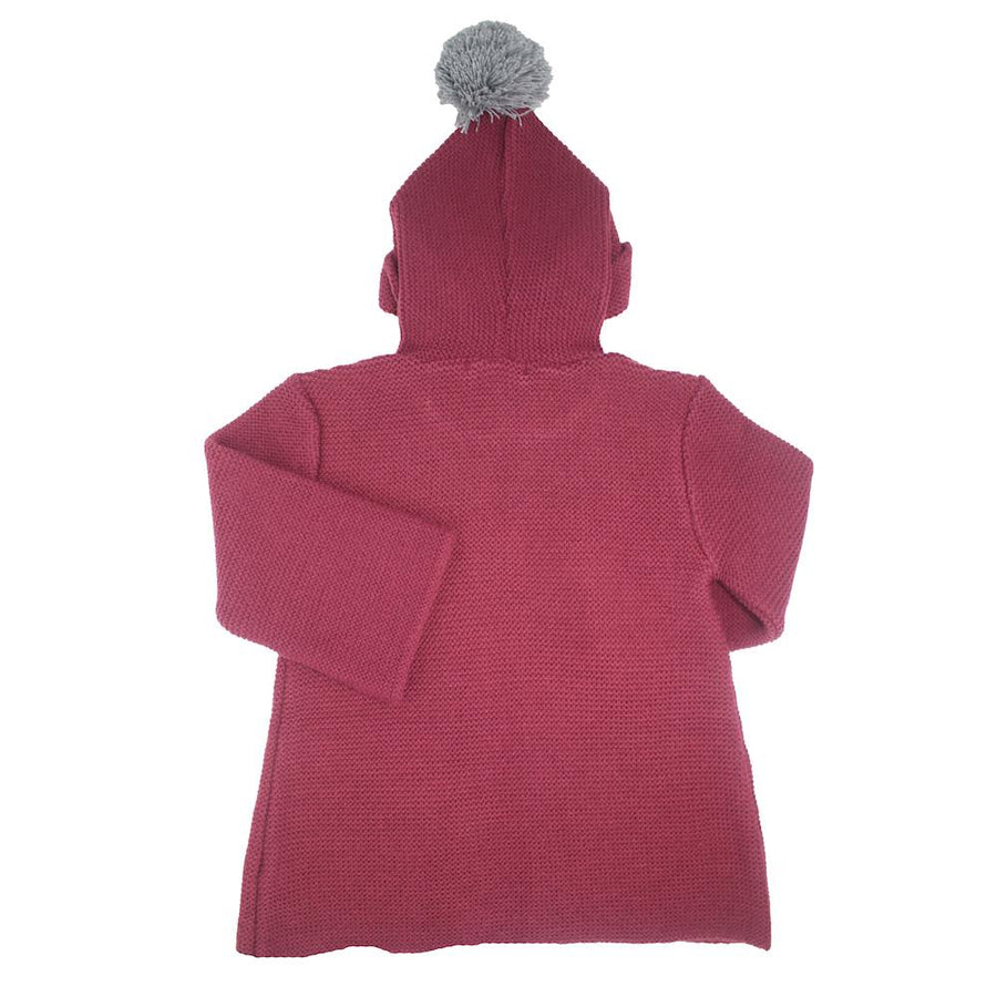 Girls burgundy knitted cardigan - orkids boutique