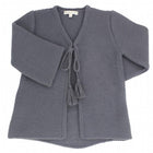 Girls grey long knitted cardigan - orkids boutique
