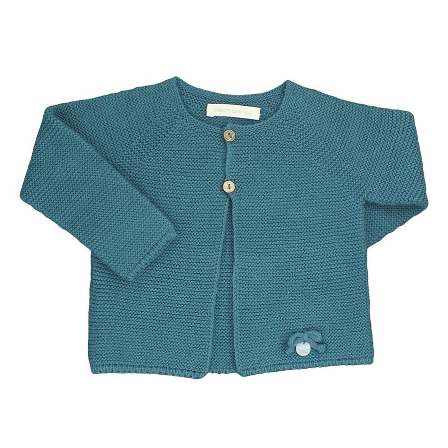 Petroleum knitted cardigan - orkids boutique