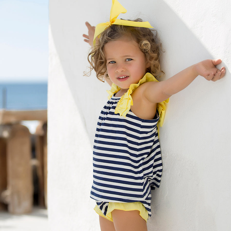 Striped yellow dress - orkids boutique
