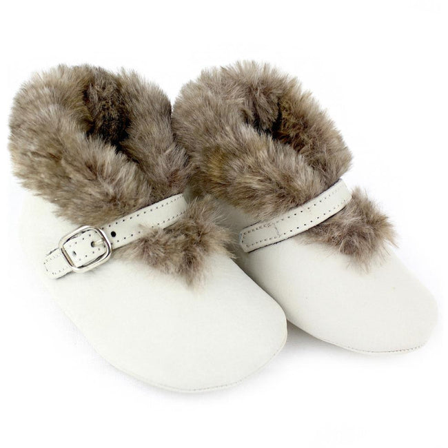 Baby girl greige buckle shoes - orkids boutique