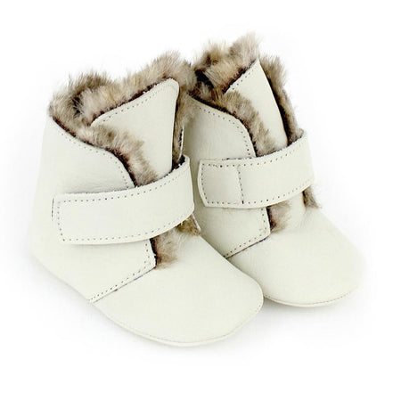 Unisex greige velcro baby shoes - orkids boutique