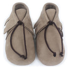 Unisex light brown Saqueto baby shoes - orkids boutique