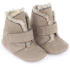 Unisex light brown velcro baby shoes - orkids boutique
