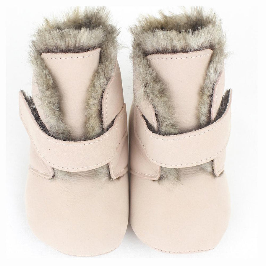 Unisex light brown velcro baby shoes - orkids boutique