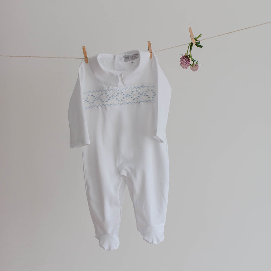 Baby boy smock sleepsuit - orkids boutique