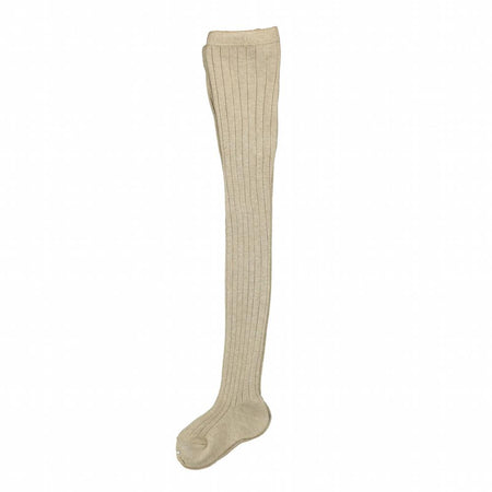 Ribbed tights Nougat - orkids boutique