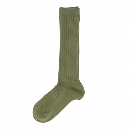 Ribbed knee-high socks Moss - orkids boutique