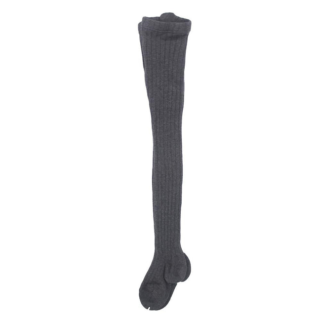 Ribbed tights Charcoal - orkids boutique